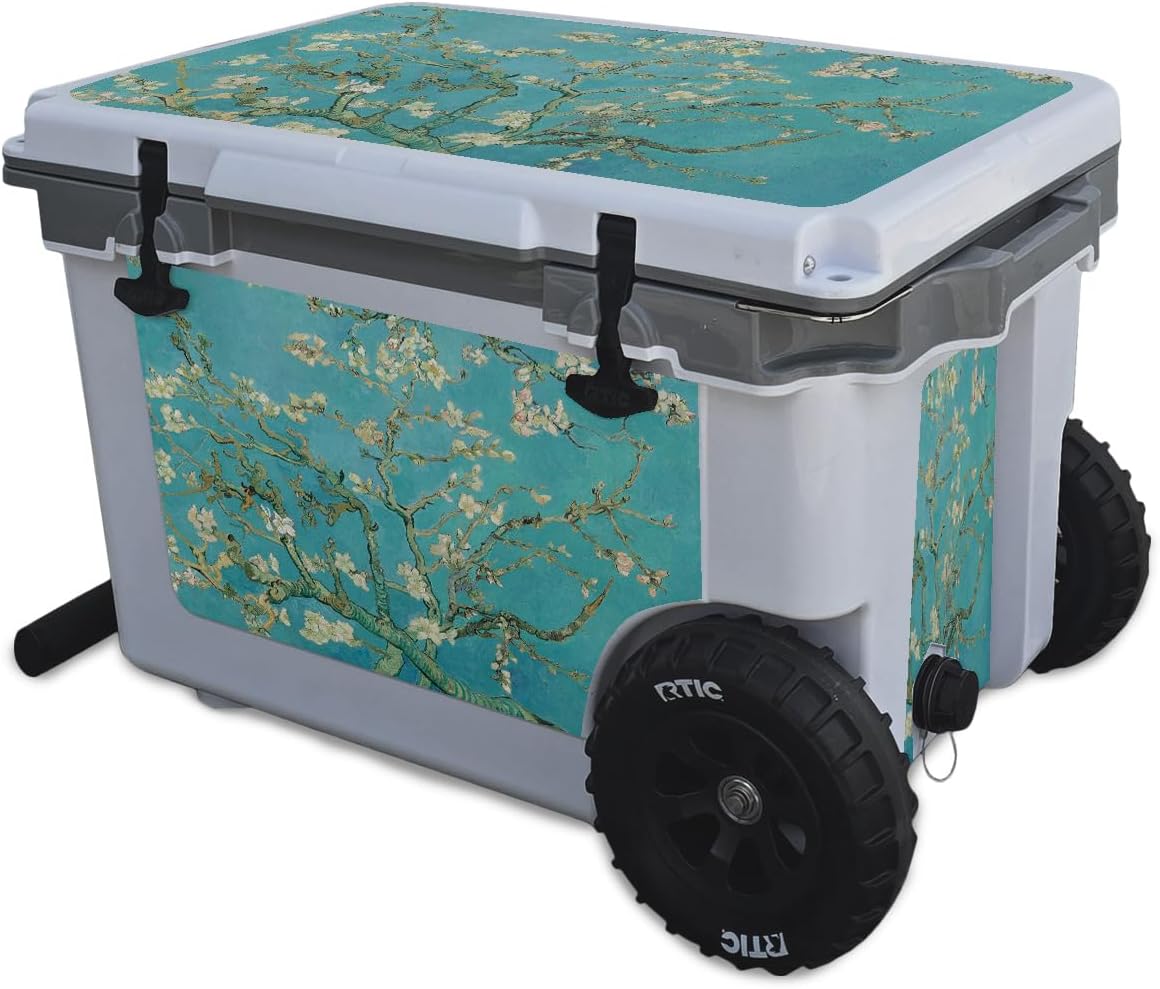 Cooler Skin Compatible with RTIC 52 QT Ultra-Light Wheeled Cooler - Almond Blossom - Premium 3M Vinyl Protective Wrap Decal Cover - Easy to Apply | Crafted in The USA by MightySkins