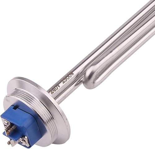 Miniatura 6 de DERNORD Calentador de agua eléctrico de 2 pulgadas (OD64) Tri-clamp 240V 2500W Foldback Elemento de calefacción con baja densidad de vatios