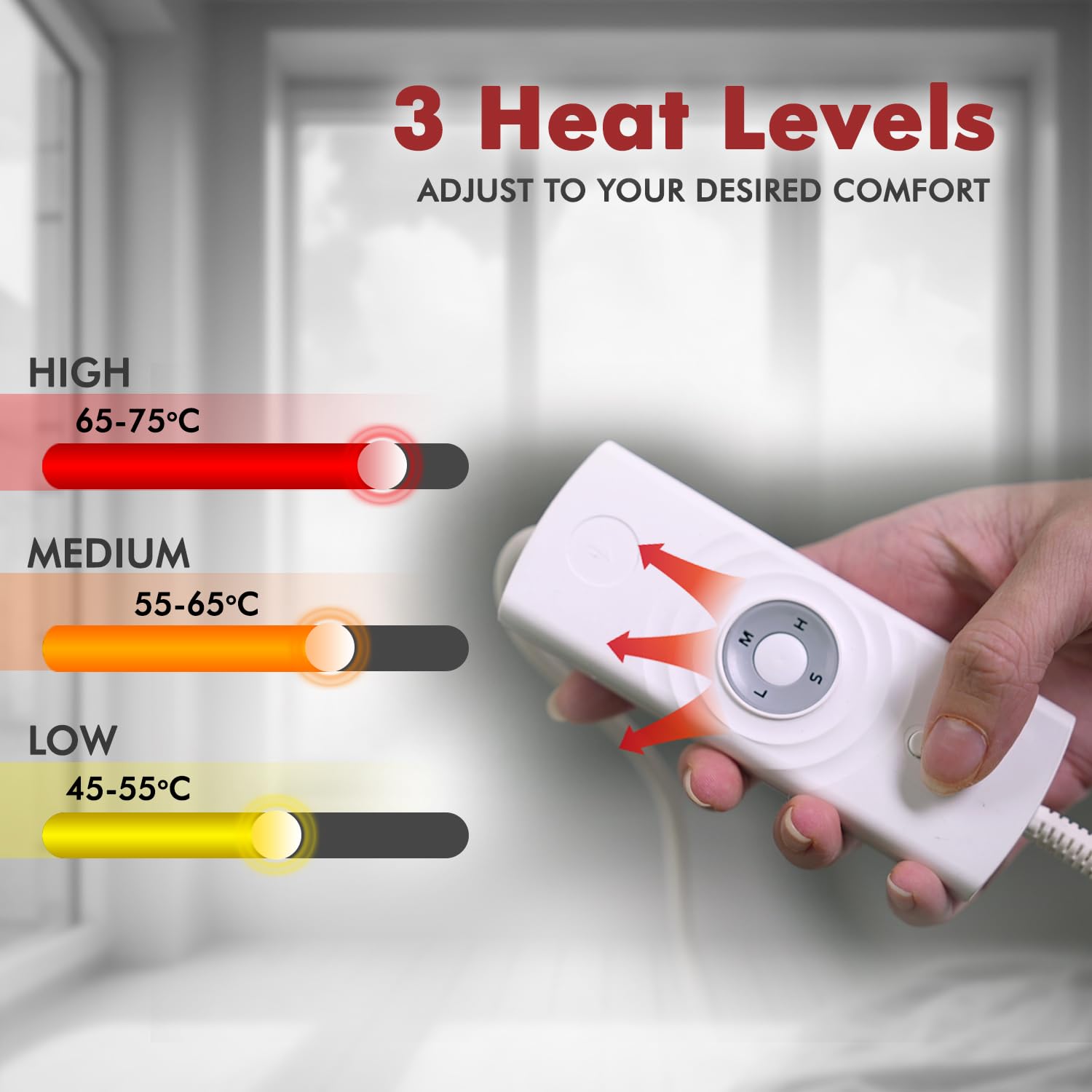 Flamingo Plus Orthopaedic Heating Pad - JUMBO SIZE for Back Pain & Period Cramps Relief – Heat Belt with Temperature Controller | 2-Years Warranty | Ideal Gift for Women, Parents & Loved Ones | 41 Cm X 31.5 Cm | - Image 5 thumbnail