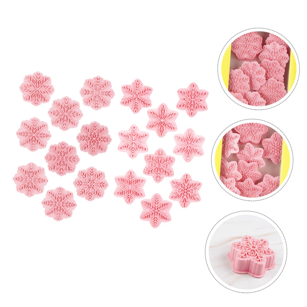 UPKOCH Lot De 3 Emporte-pièces Et Gaufreurs De Noël De Haute Qualité Moules À Pâtisserie À Pression Outils De Cuisson Multifonctions en Plastique 18 Pièces X 3