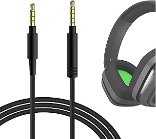 GEEKRIA Audio Cable Compatible with Astro A40 tr, A40, A30, A10 Gen 2, A10 Gaming Headsets Cable, 3.5mm Replacement Stereo Cord (6 ft/1.7 m)