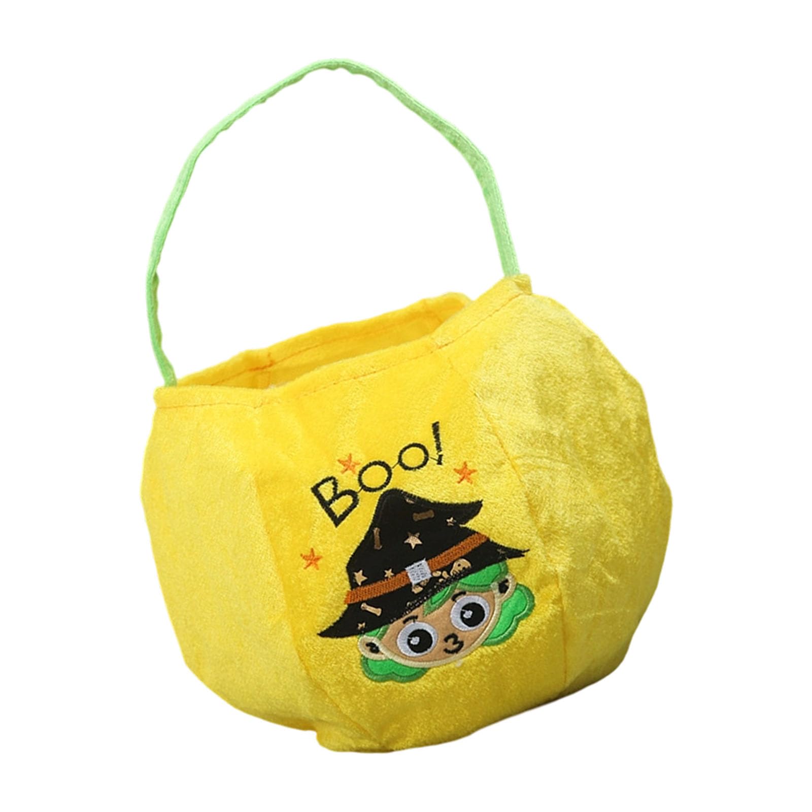 Velvets Candy Bag with Pumpkin Shape Spacious Storage Bucket Holiday Themed Accessory for Children Parties Trick or Treats Candy Bag