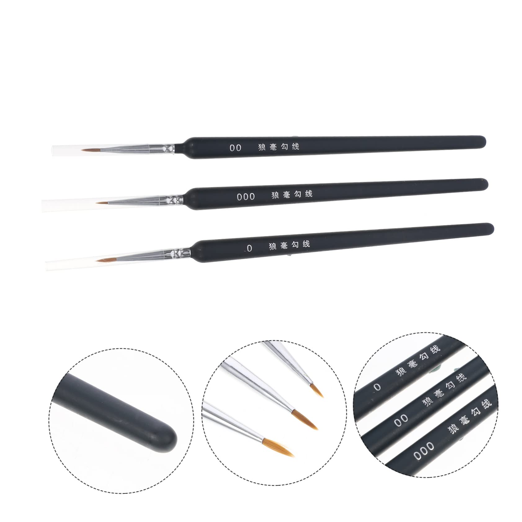 SEWACC Acuarela Pinceles 45 Piezas Pelo De Decoración del Cabello Pinceles De Pintura Gouache De Detalle Equipo para Uñas Gel para Uñas Revestimientos Pintura De Miniaturas De Madera