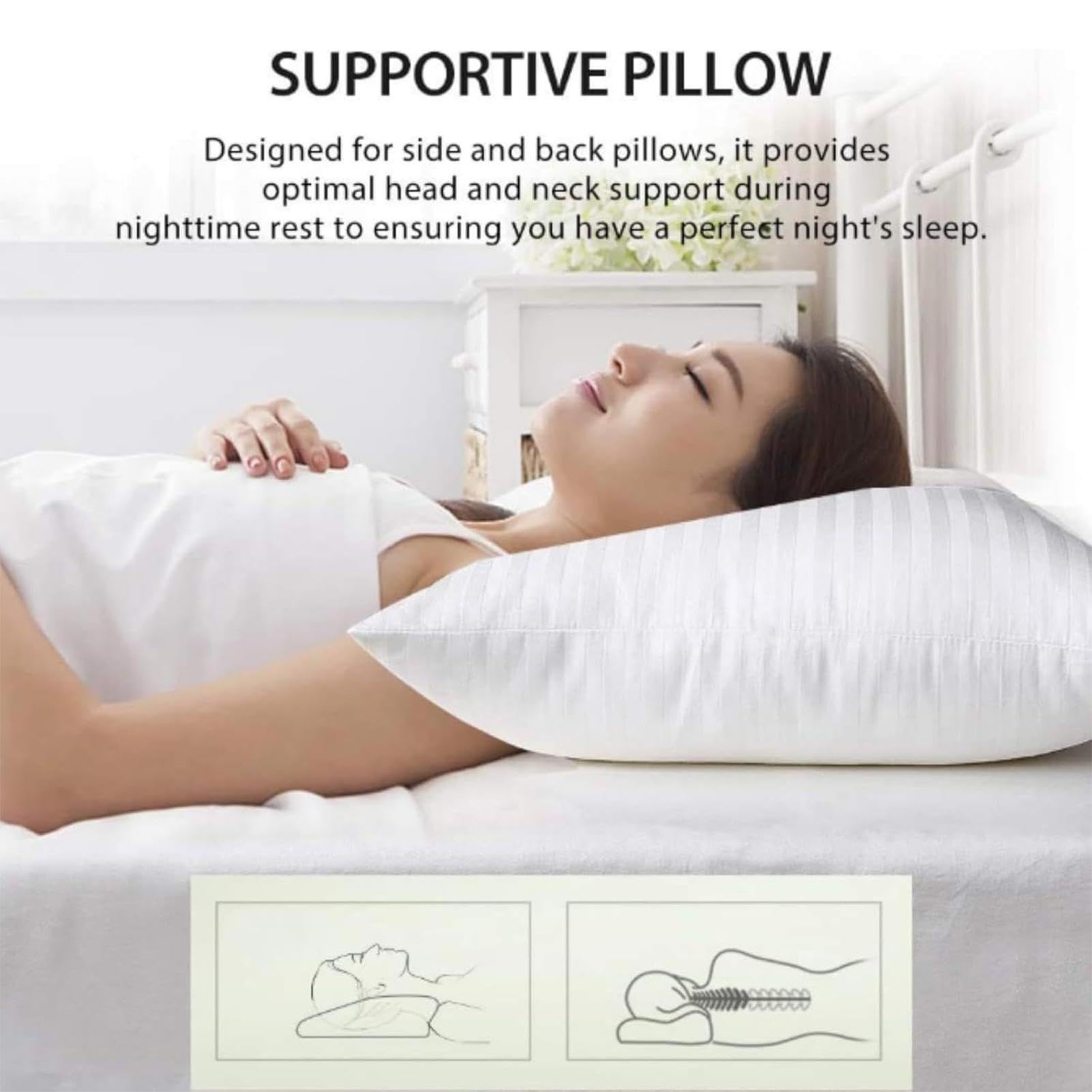 Almohadas Anti Ronquidos Para Dormir Cojín Cómodo para el Cuello | Almohada Para Dormir Para Dormitorio Sala De Estar Sofá Sillón Hombres Mujeres Niños Jóvenes Adolescentes Hijo