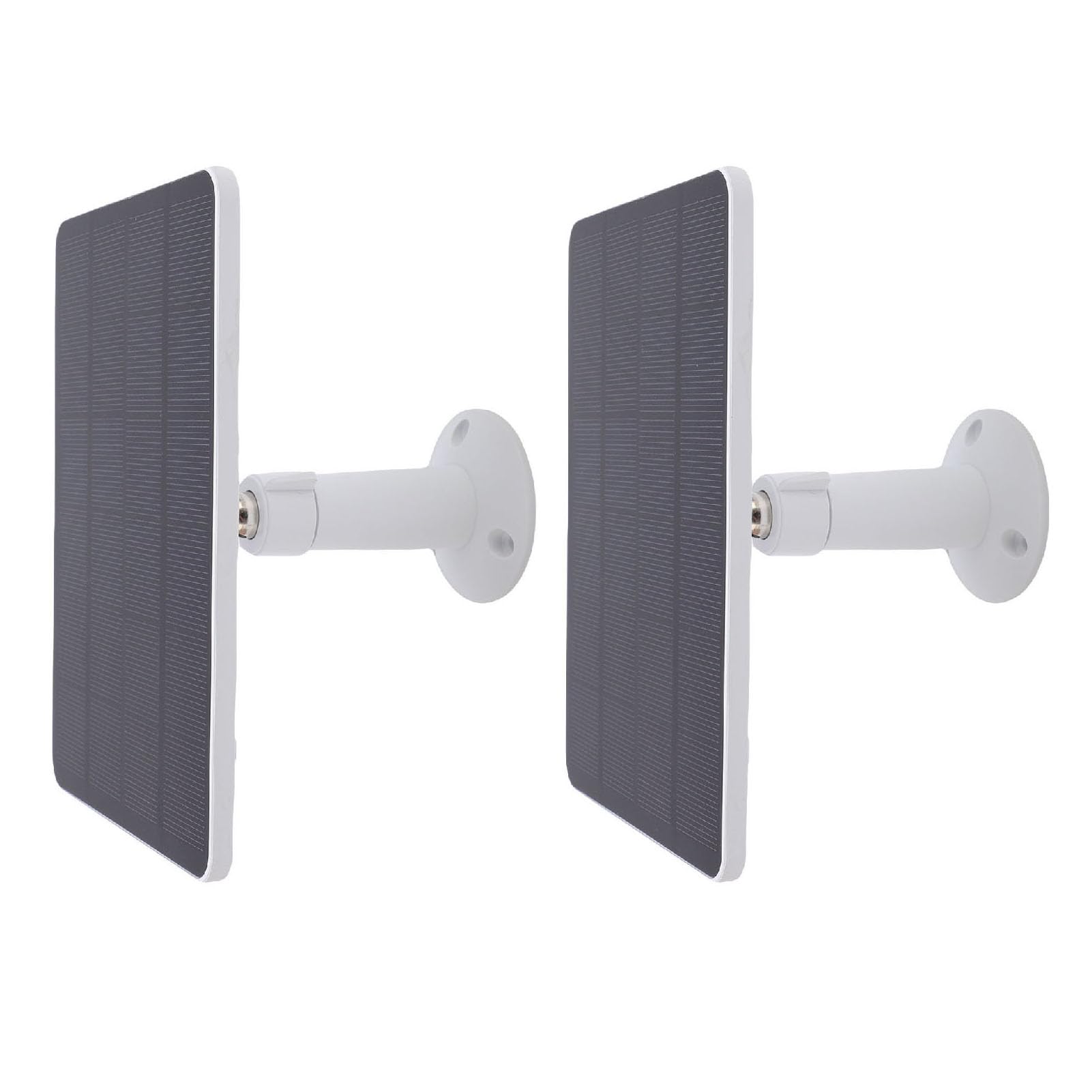 2pcs Cargador Solar para el Timbre con batería Ring, Panel Solar de 10 W con Soporte de Pared Giratorio d360°, Cable de 3 Metros, IP65 para el Timbre con vídeo Ring 2/3/3+/4