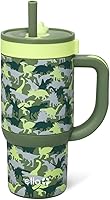 Vista 28 de Ello Oasis Vaso de 24 oz con asa y popote retráctil Taza reutilizable de acero inoxidable aislada 100% a prueba de fugas, regalos