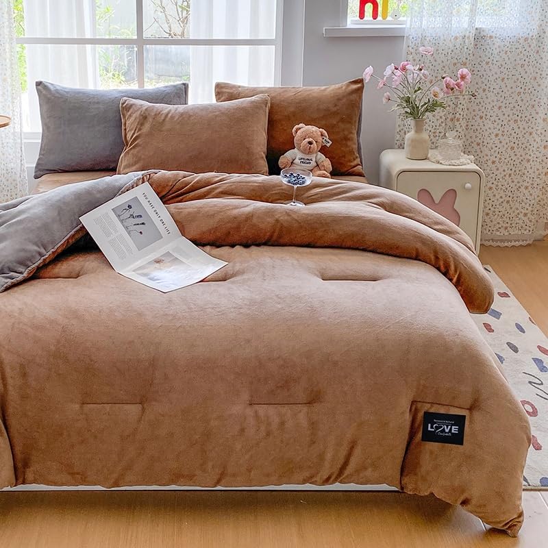 Odot Couette sans Housse 10.5 Tog (CS10 Brun-Gris,150x200cm)