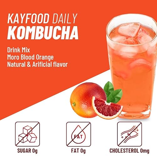 Miniatura 3 de KAYFOOD Té en polvo de kombucha diario, 0.18 oz x 20 palitos (3.53 oz/3.52 onzas) con botella de té de dieta sin azúcar (juego de botellas de
