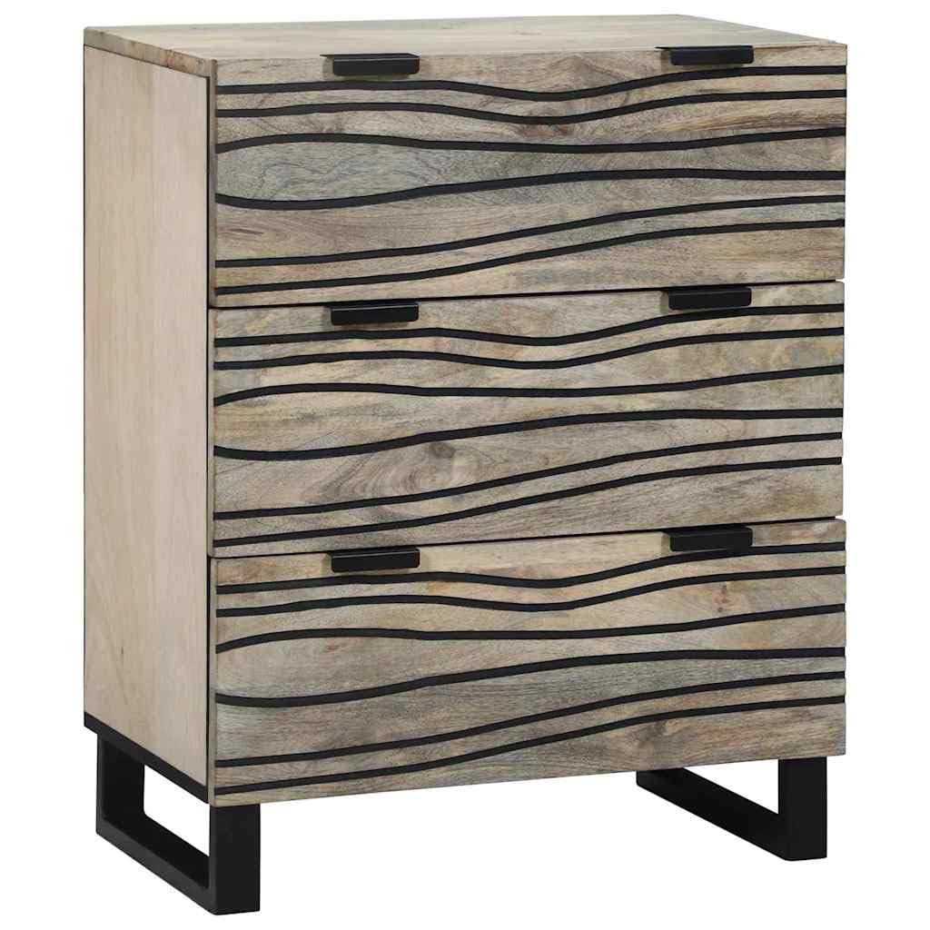 Aparador blanco de madera maciza de mango rústico con cajones para salón