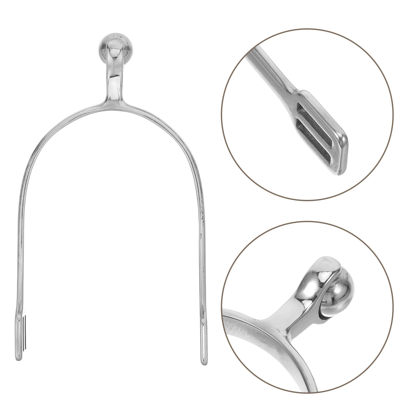 Speroni da Equitazione in Acciaio Inox con Palla Rotante, Sperone Inglese per Uomo, Accessori per Cavalli, per Principianti, Cowboy e Spettacoli Equestre
