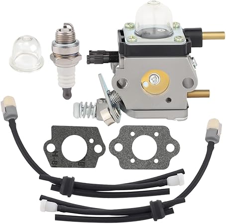 Butom C1U-K54A C1U-K17 Carburetor with Fuel Line Kit for Mantis Tiller 7222 7222E 7222M 7225 7230 7234 7240 7920 7924 Cultivator Echo TC-210 TC-210i ...