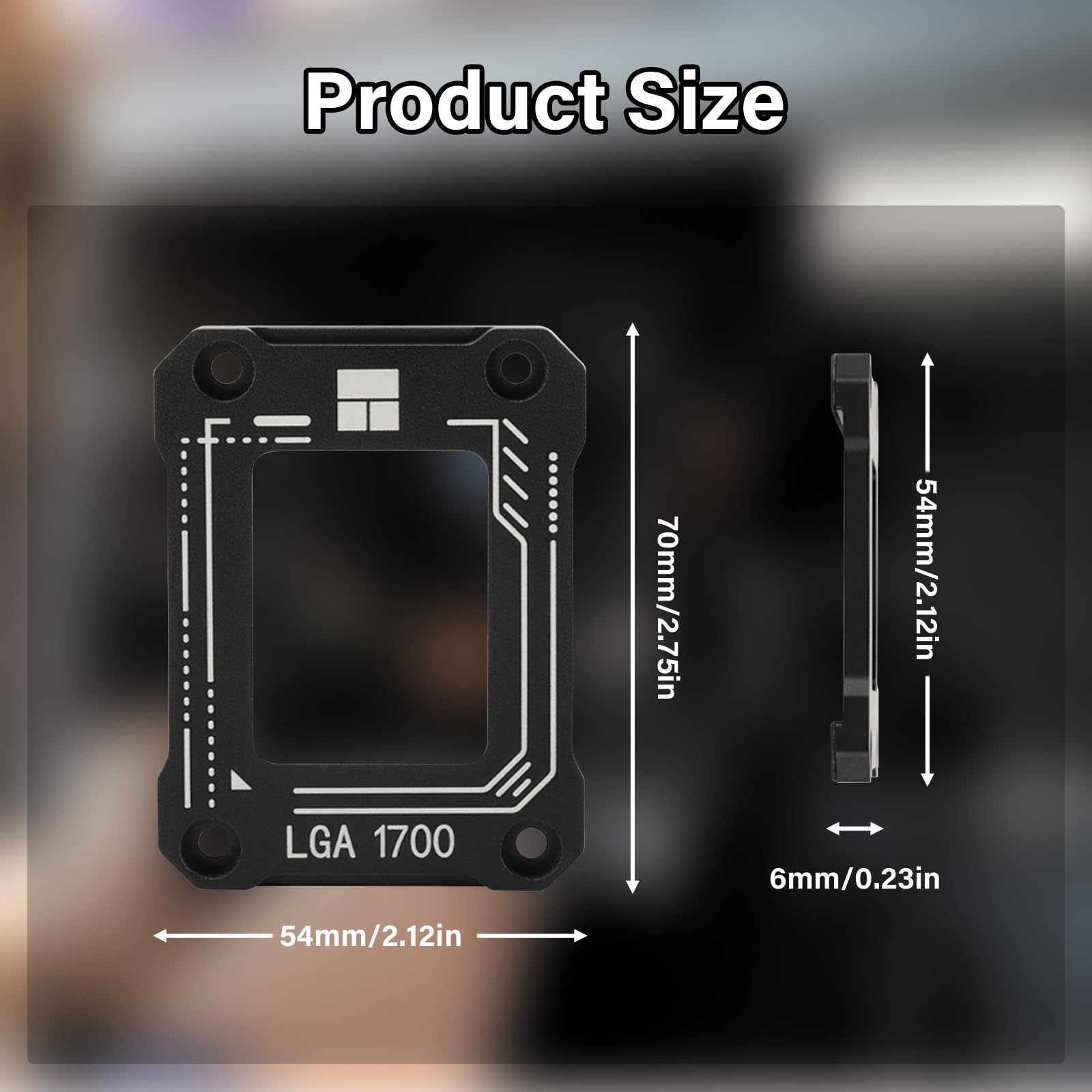 CPU Contact Frame V2 per LGA 1700 Retrofit Kit, Staffa 1700 Intel 12°/13°/14° Generazione Fibbia Anti-Piegatura