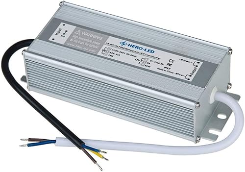 Fuente de alimentación LED PS-WP12LPS60 - Transformador LED de voltaje constante - Fuente de alimentación impermeable 12V DC, 5A, 60W