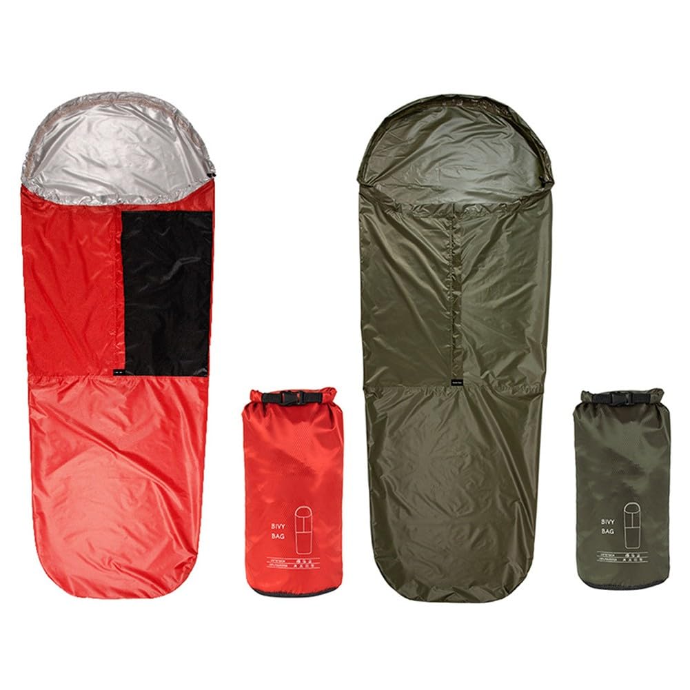 Leichter Biwaksack, atmungsaktiv, wasserdicht, wiederverwendbar – ideal für Camping