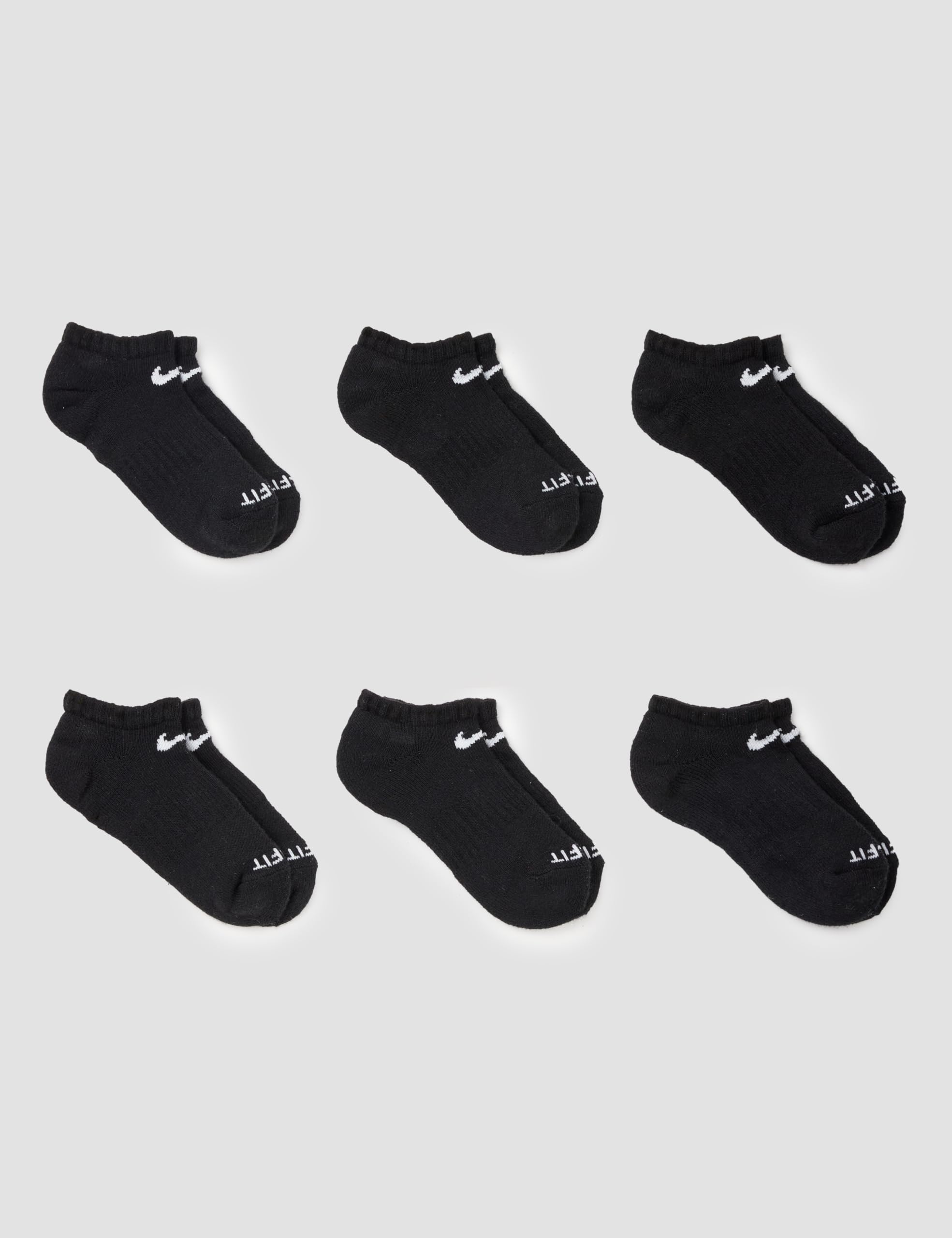 NIKE Boy's Kids Un0017 No Show Socks 6 Pairs Eu 27-35 SOCKS