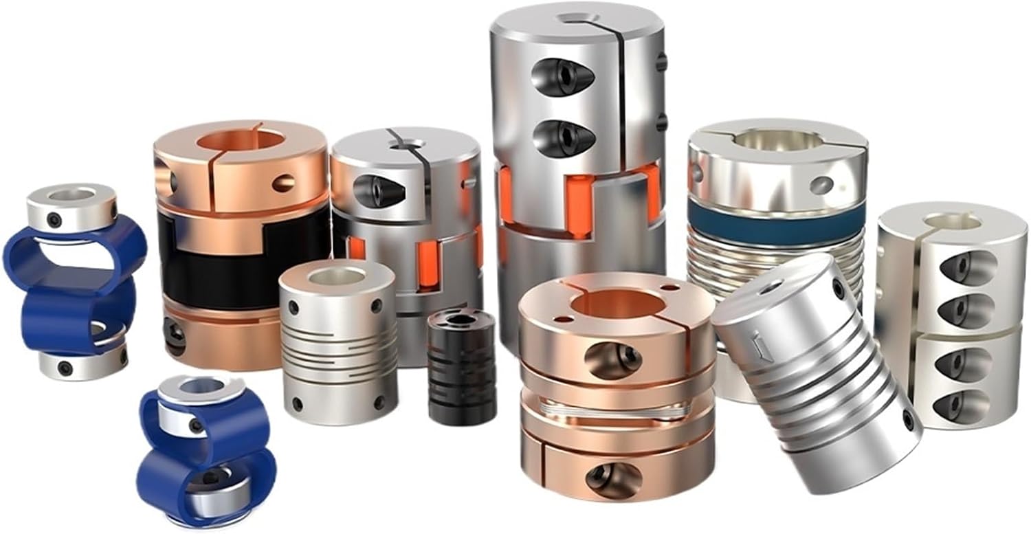Spring Coupling D16L25 Small Motor Elastic Stepper Motor Flexible Thread Eccentric Angle Aluminum Alloy Encoder Coupling(6x6)