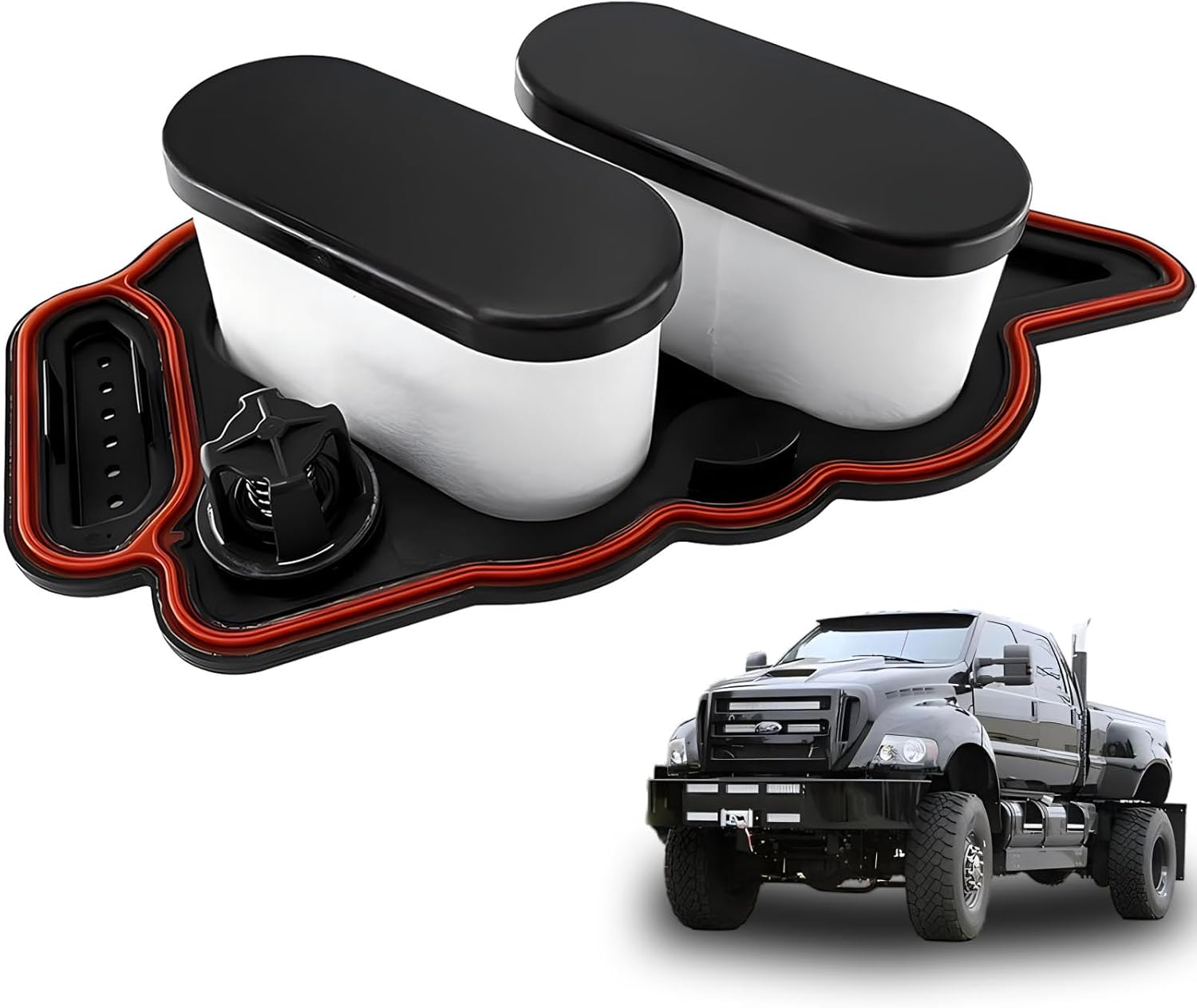 FL-2077 Engine Oil Filter Separator, CCV Filter Crankcase Ventilation Filter Engine Breather Element Compatible with Ford Vehicle 2016-2019 F650 F750 6.7L V8 DIESEL, Replaces# FL2077