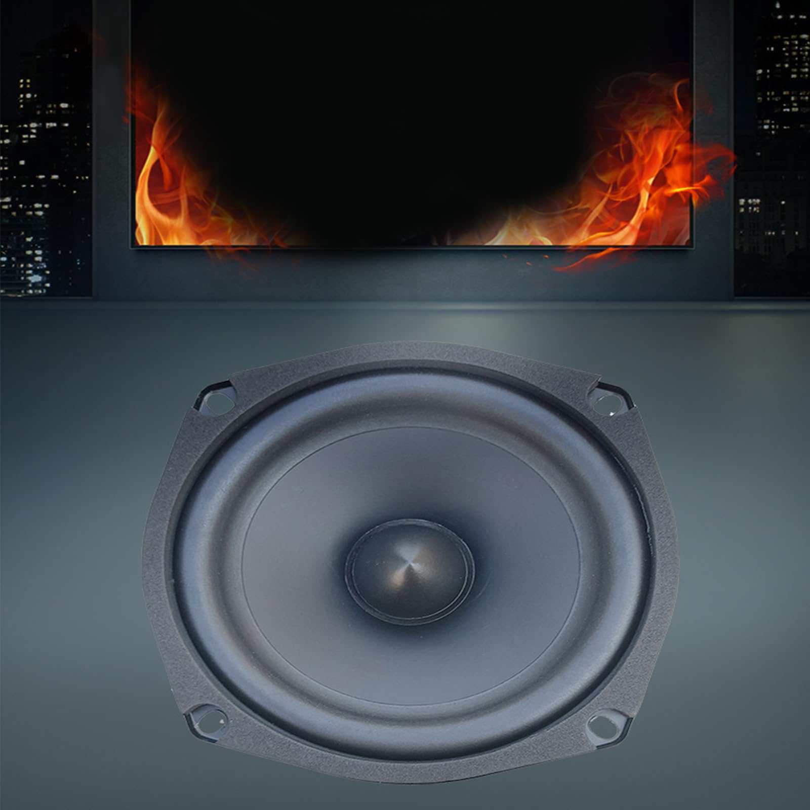 Premium 13.3 cm kwadratowy przetwornik basowy HiFi Sound Systems ulepszona metalowa rama zewnętrzne wewnętrzne audiofile rozwiązanie High Fidelitys kwadratowy subwoofer
