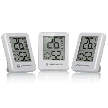 BRESSER Temeo Hygro Indicator 3Pcs, White