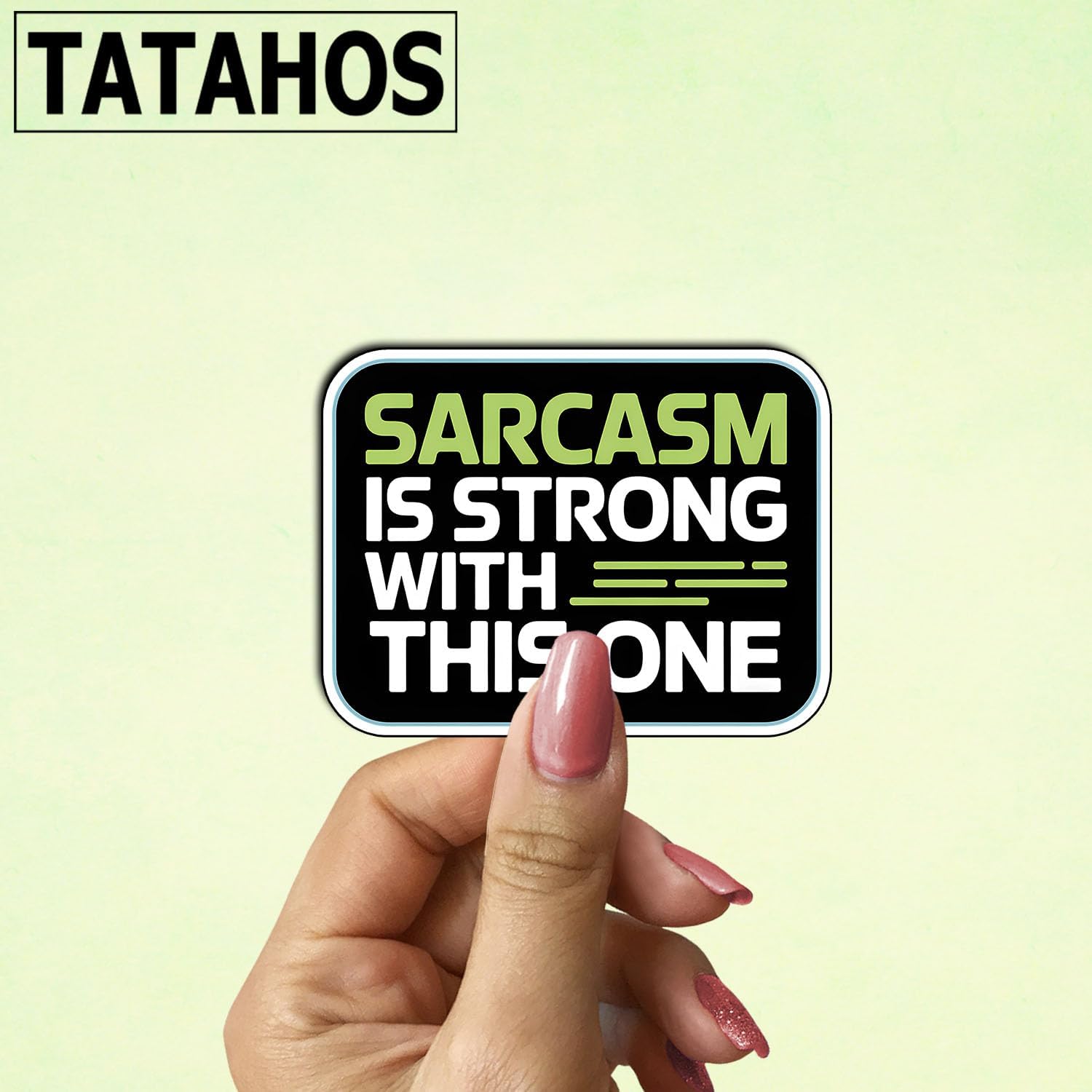 (3枚) Sarcasm is Strong with This Oneステッカー &ndash; 太字引用付き面白いデカール &ndash; 防水ユーモア