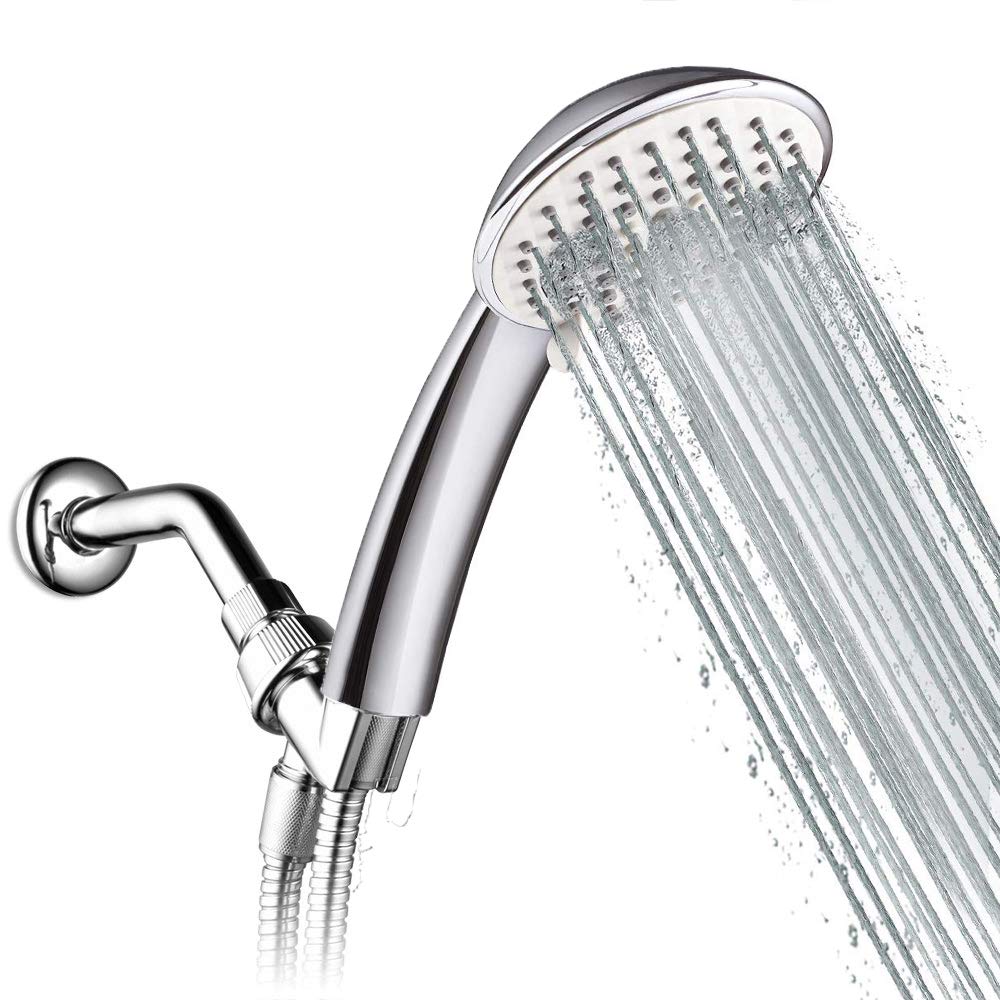 ALTON SHR20955 SS-304 Grade ABS Brass 2-in-1 5-Function Chrome Finish Shower Head with 1.5 Meter Tube, 6 Inch Brass Arm and Bracket (Silver, Diameter: 4-inch) (B07X74GM4D) Amazon Price History, Amazon Price Tracker