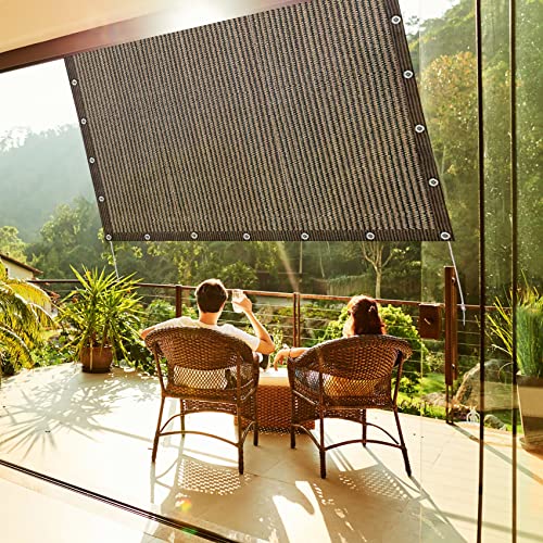 Toldo de vela transpirable de 1,2x1,2 m marrón con kit de fijación y protección solar UV 3