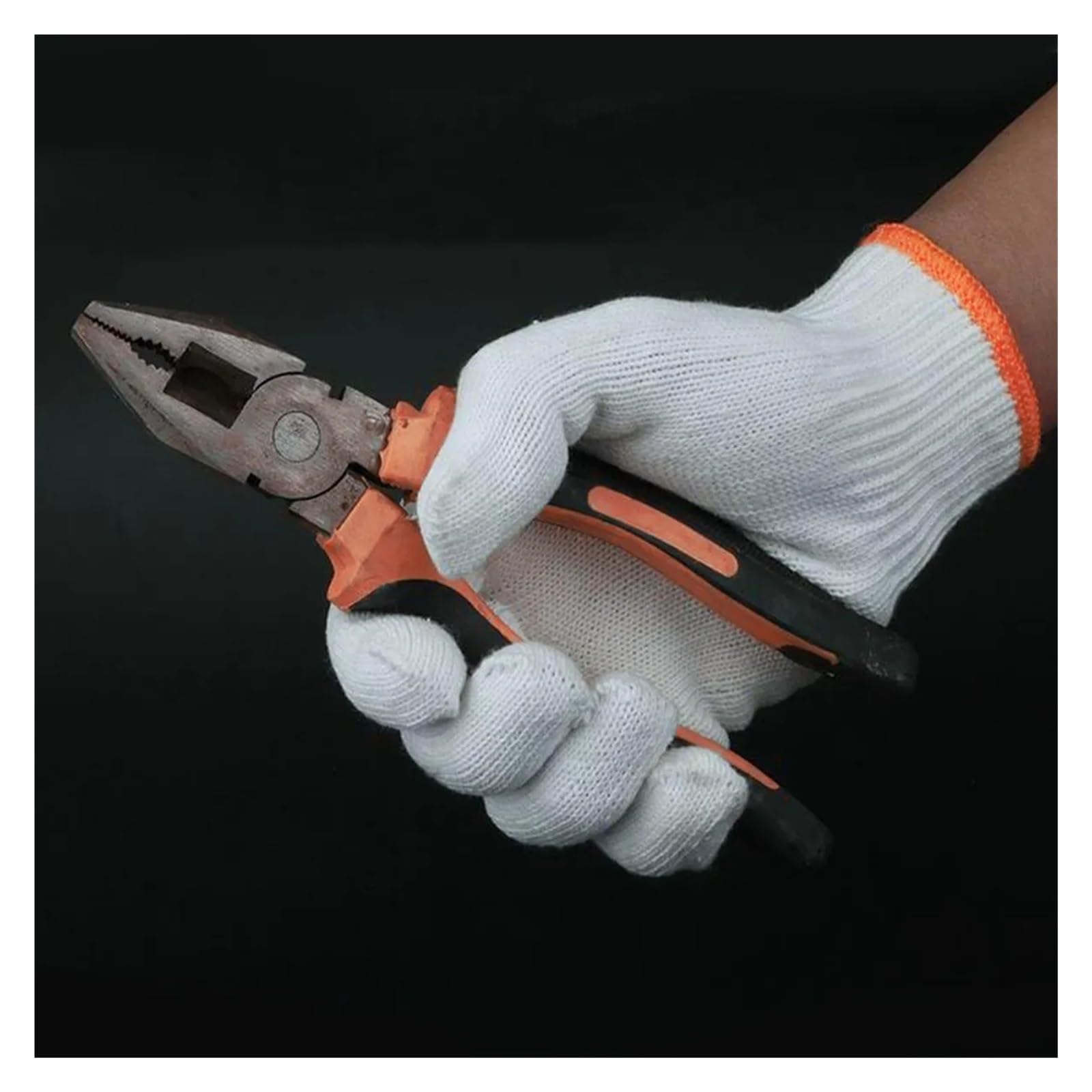 Guantes De Trabajo 24 pares de guantes antideslizantes de hilo de algodón