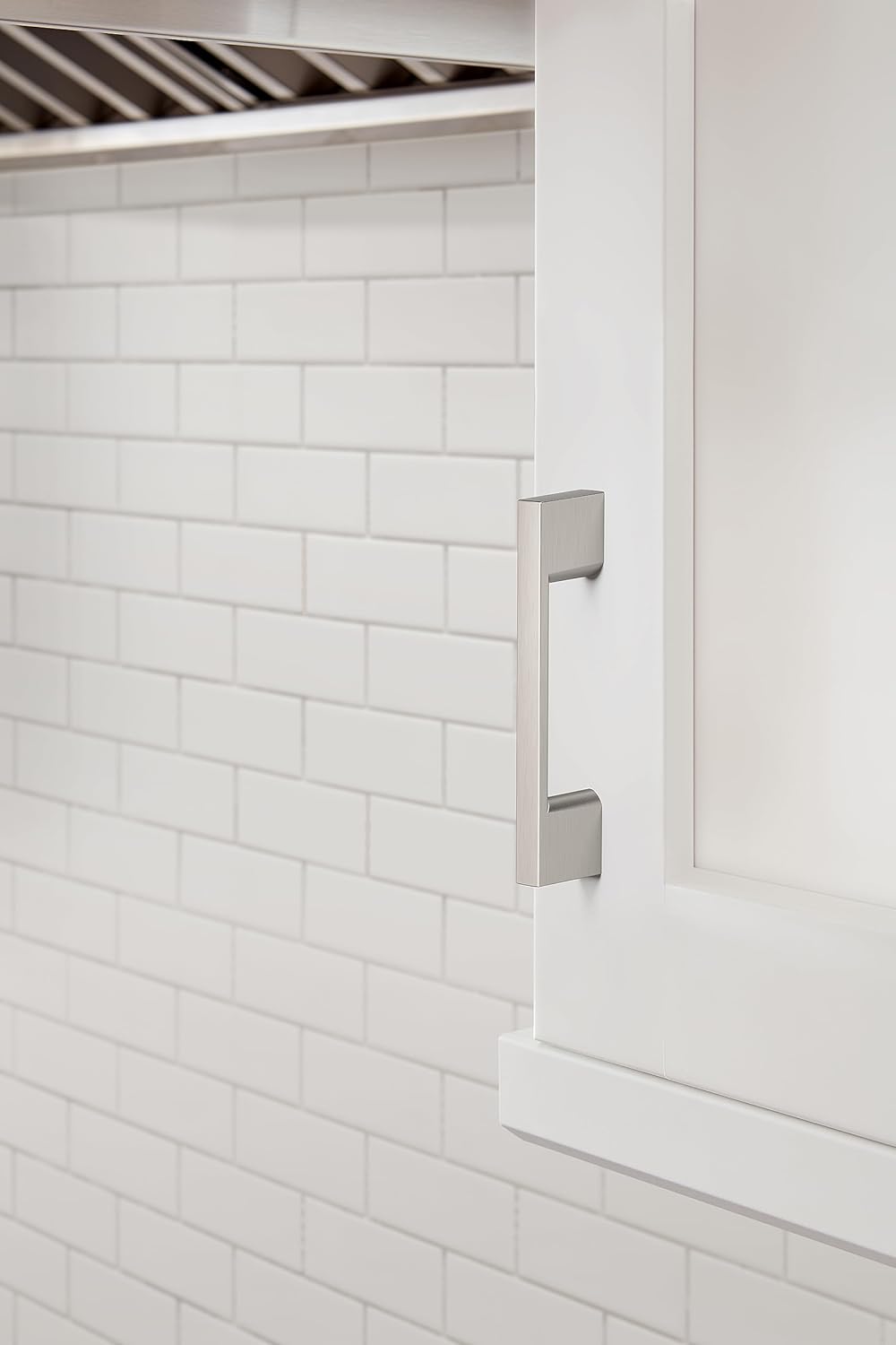 Brushed Nickel Modern Cabinet Pulls with Mounting Hardware, 10 Pack