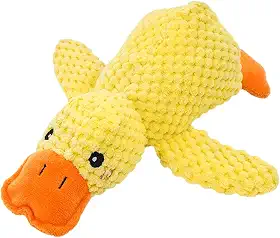 Brinquedo de Pato Estridente para Cães - Interativo, Calmante e Bonito | Brinquedo de Pelúcia com Som para Mastigar - 2024