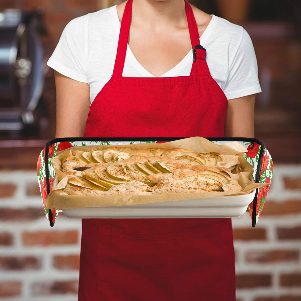 Lot de 3 gants de cuisine et maniques imprimés de fleurs - Résistants à la chaleur - Antidérapants - Pour four à micro-ondes Lot de 3 gants de cuisine et maniques imprimés de fleurs - Résistants à la chaleur - Antidérapants - Pour four à micro-ondes