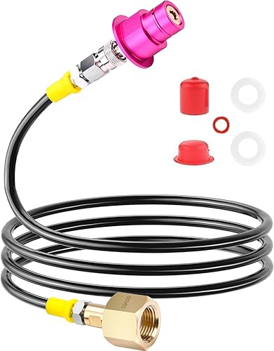Adaptador rápido de CO2 con manguera de alta presión de 60 pulgadas, CO2 de conexión rápida compatible con DuoTerraArtE-DuoCrystal 3.0GAIA Soda