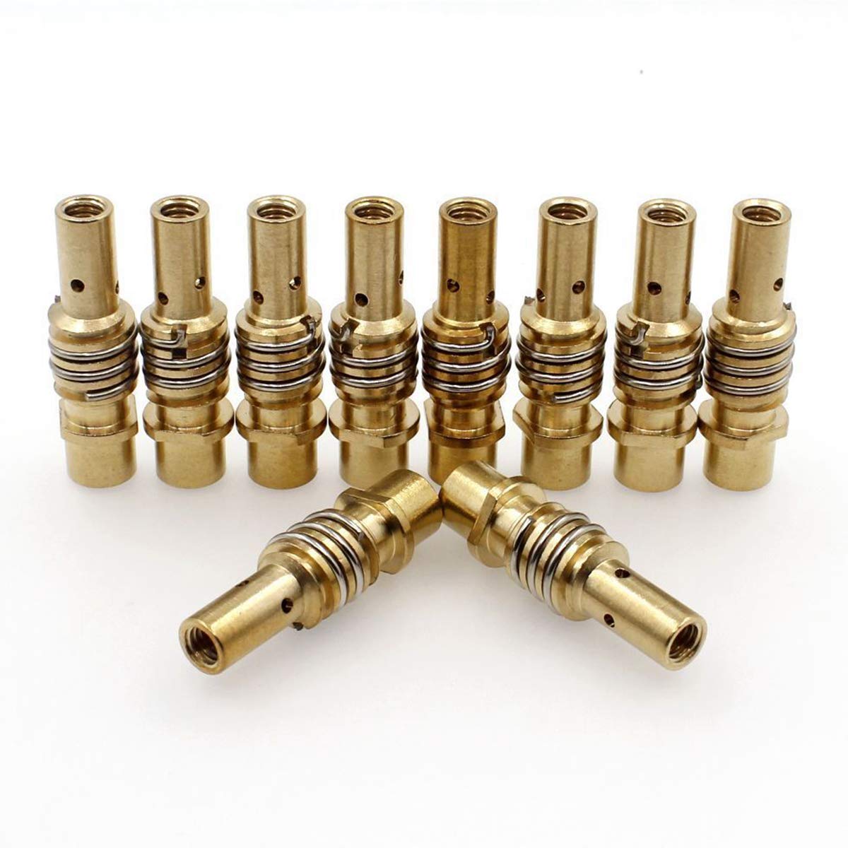 MIG Welder Tip Holder with Spring Nozzle 002.0078 for Binzel MB 15AK Welding Torch Qty-10