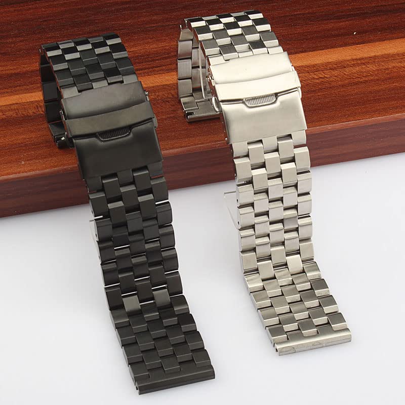 Nowy 18 20 22 24 26 mm matowy solidny pasek ze stali nierdzewnej uniwersalny pasek do zegarka Diesel do bransoletki na nadgarstek Panerai, 20mm, Agat
