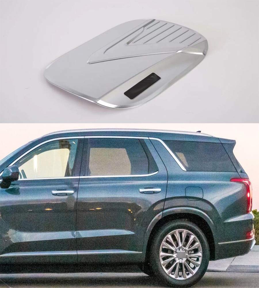 Momoap /ABS Chrome Auto Fuel Filler Door Cover Gas Tank Cap Decoration Cover Trim for Hyundai Palisade 2019-2020