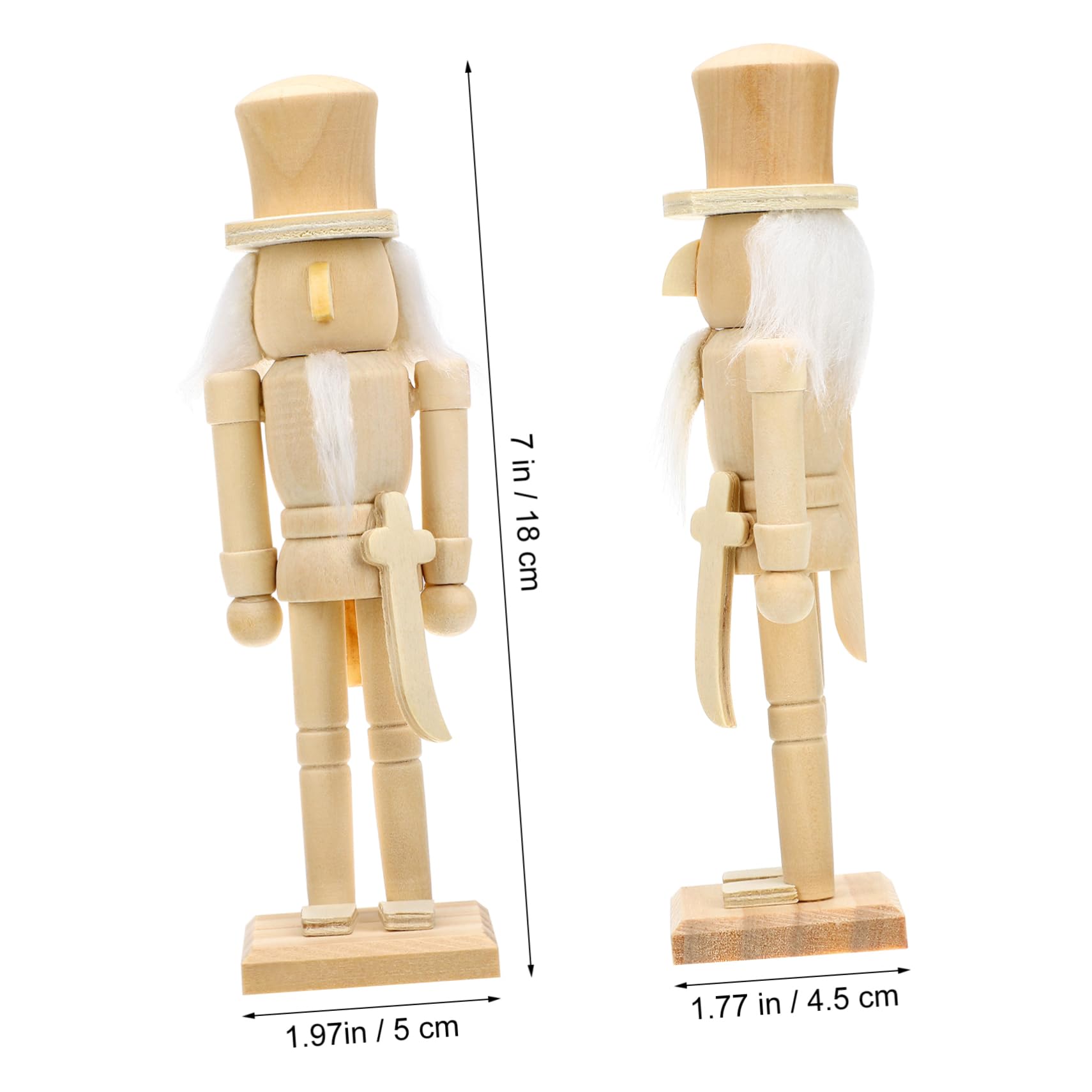 Milisten Nutcracker Puppet Play Wooden Nutcracker Christmas Nutcracker Unpainted Nutcracker