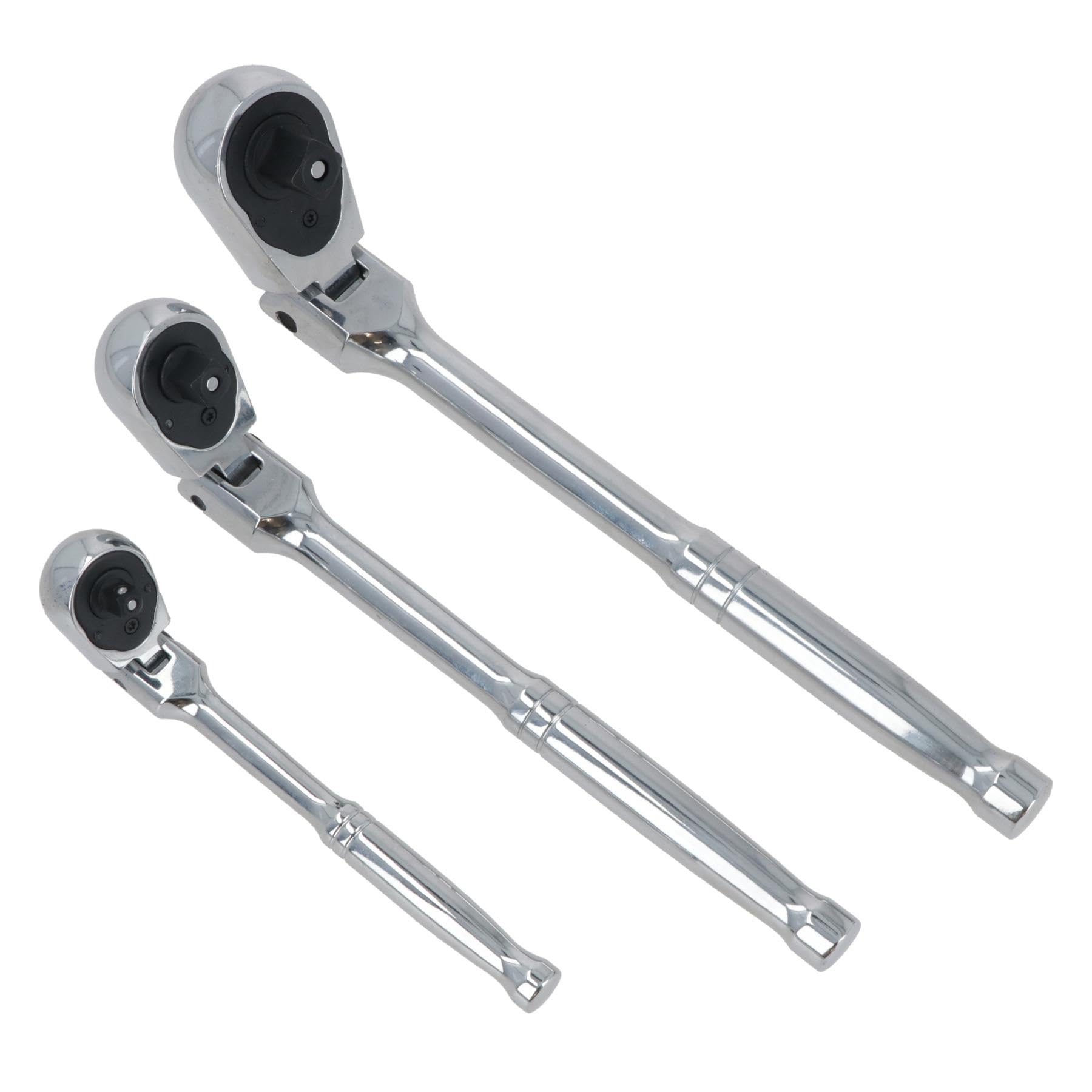 Douilles à cliquet AB Tools 1/4" 3/8" 1/2" à tête flexible réversible