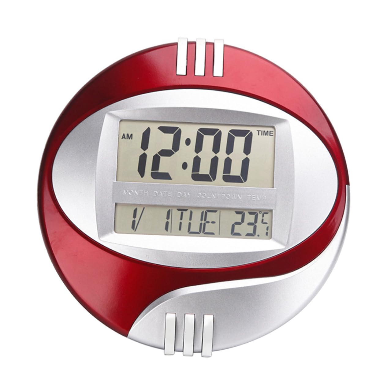 Horloge murale digitale LED Mikikit avec température et humidité pour chambre