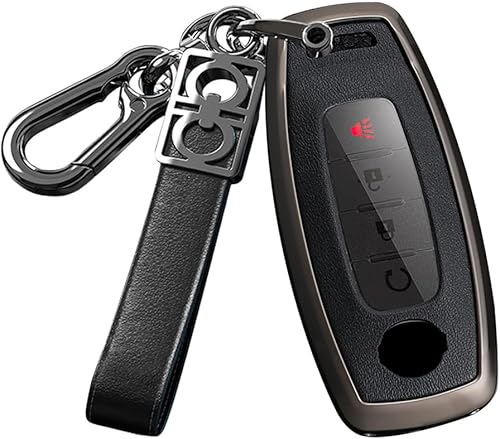 ontto Funda para llave de coche con llavero para Nissan Rogue Pathfinder 2023 2024, Negro -