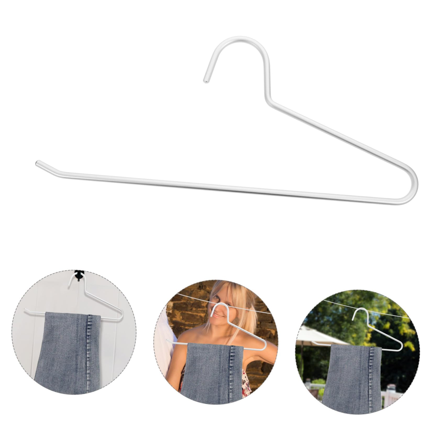 Cabilock 3 Series Organizador De Pantalones De Aluminio De Perchas Antideslizantes Y Espacio Optimizado para Armarios Diseño Abierto Resistente Y Versátil para Colgar Pantalones 10 Piezas*3