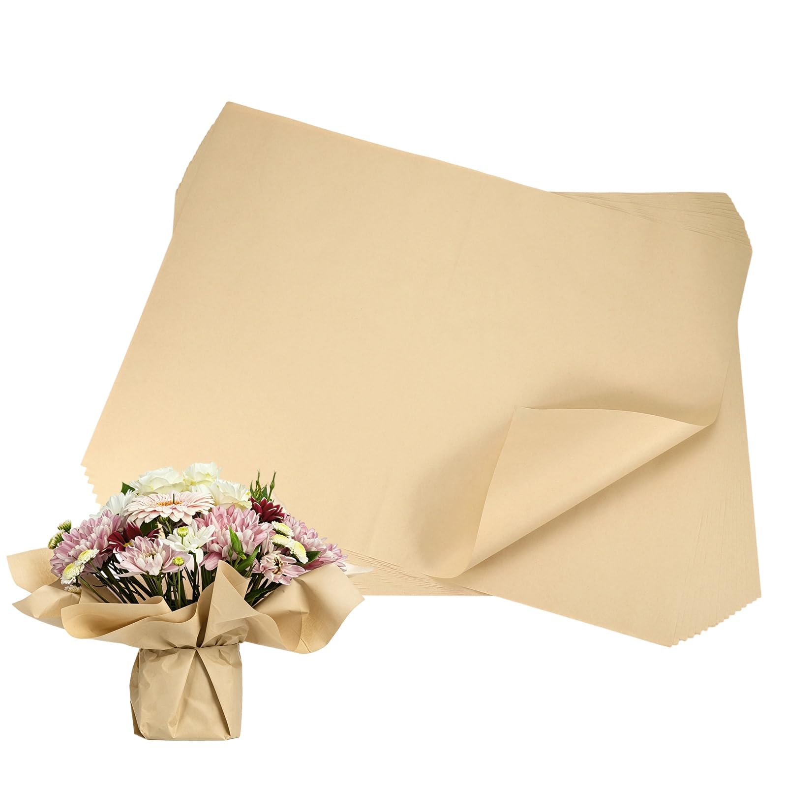 M METERXITY 20-Pack Vintage Newspaper Tissue Paper, 27.6 x 19.7 Inch Kraft Old News Print Gift Wrapping Tissue Paper for Gift Bags Packaging/Wedding/Birthday Party [Cream]
