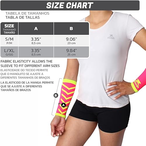 Miniatura 3 de Muvin Arrow - Mangas de brazo de voleibol - Compresión y protección del antebrazo para impactos de bolas y quemaduras de suelo, hombres y mujeres