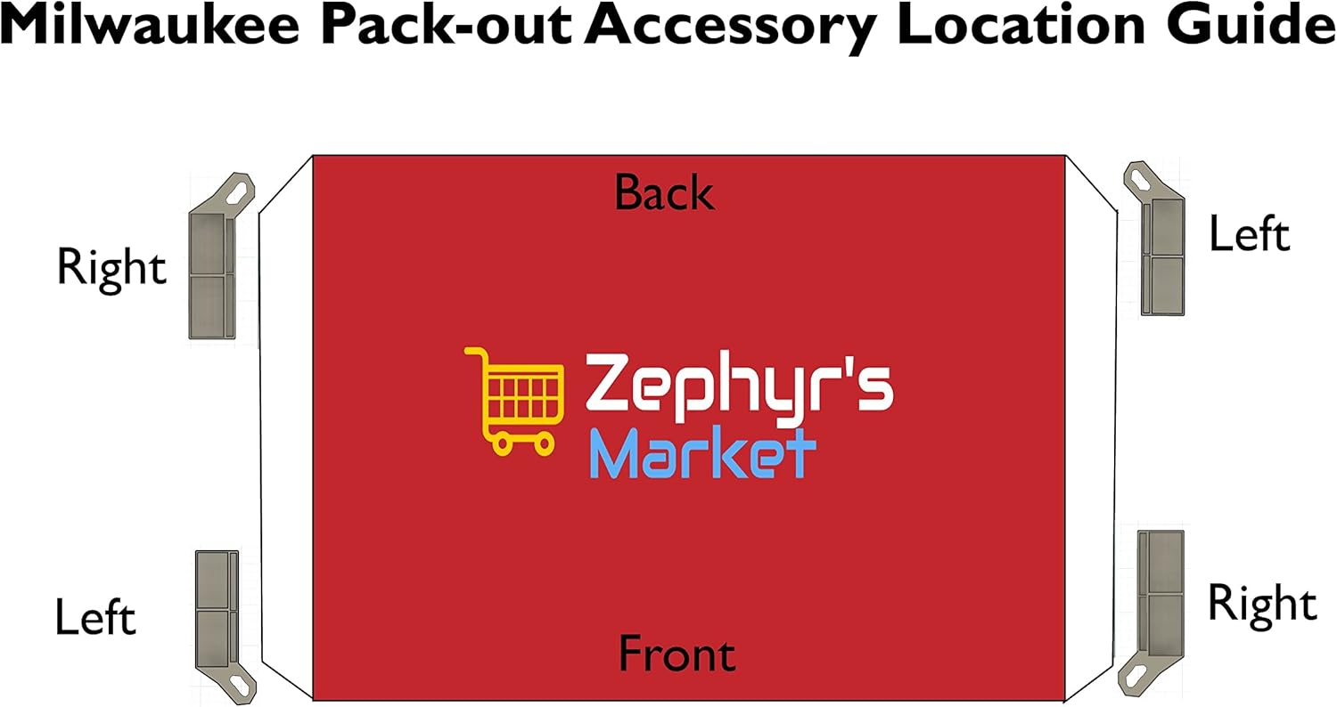 Milwaukee Packout Dual Level + Square Edge + T-square Holder (Left Side)