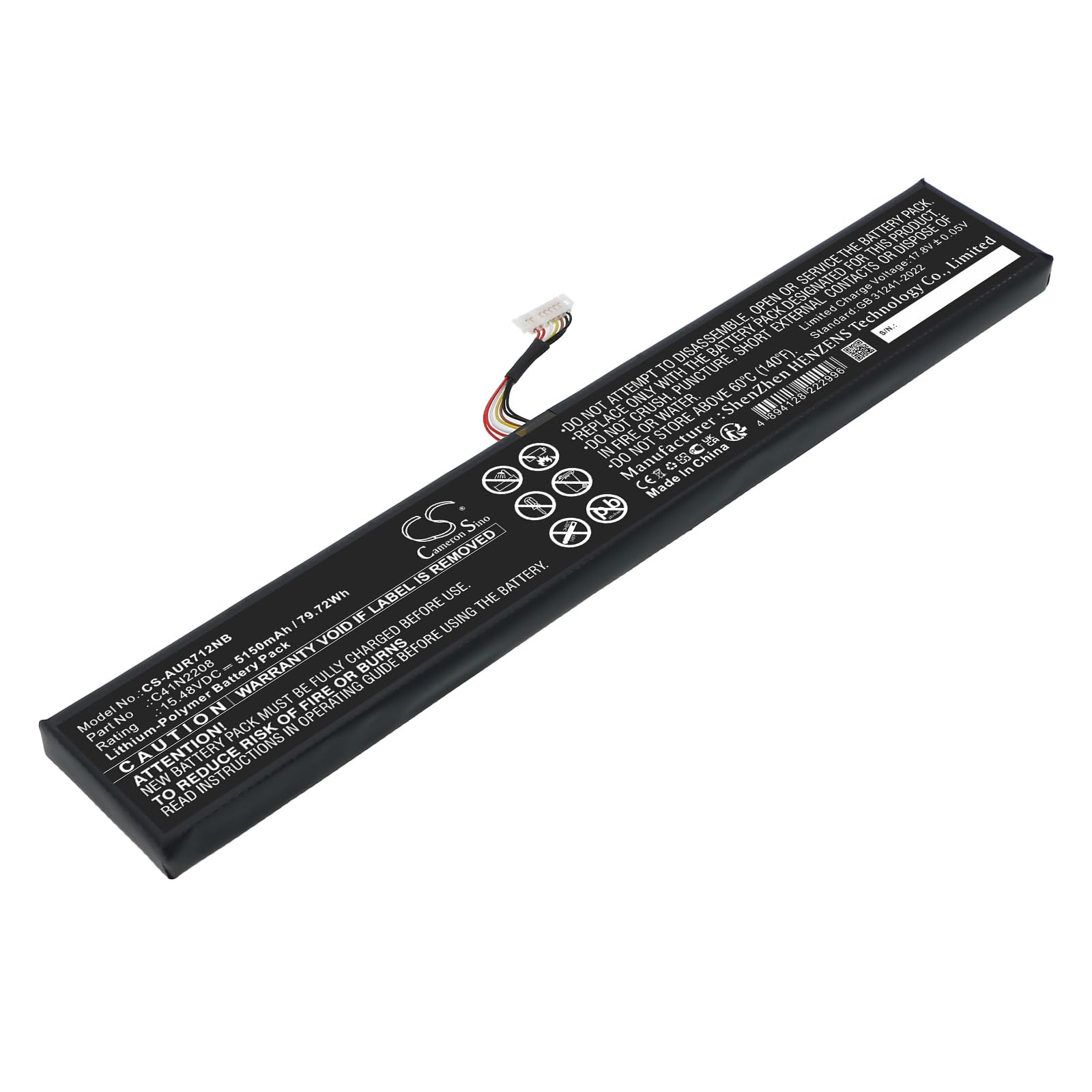 TECHTEK Batteria 5150mAh compatibile con [Asus] RC71L-NH001W, RC71L-NH002W, RC71L-NH019W, RC71L-NR2301L, Rog AllY CONSOLE 2023, ROG Ally(2023) RC71L sostituisce C41N2208