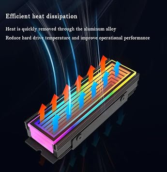 M.2 2280 ARGB Sabit Disk Soğutucu Soğutma M2.2280 SSD Soğutucu 5V 3Pin Adreslenebilir RGB Sync Çoklu Anakart Verimli Isı Dağılımı Termal Pedli SSD Radyatör (Beyaz), AMTL0044