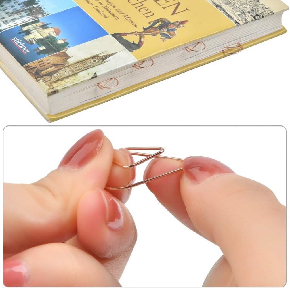 150 Pezzi Graffette A Forma Di Goccia | Clip Metallo Dorato | Per Ufficio E Segnalibri | Decorative - Foto 5