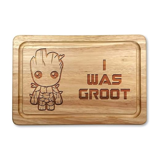 Schneidebrett aus Hartholz, Aufschrift „I was Groot“