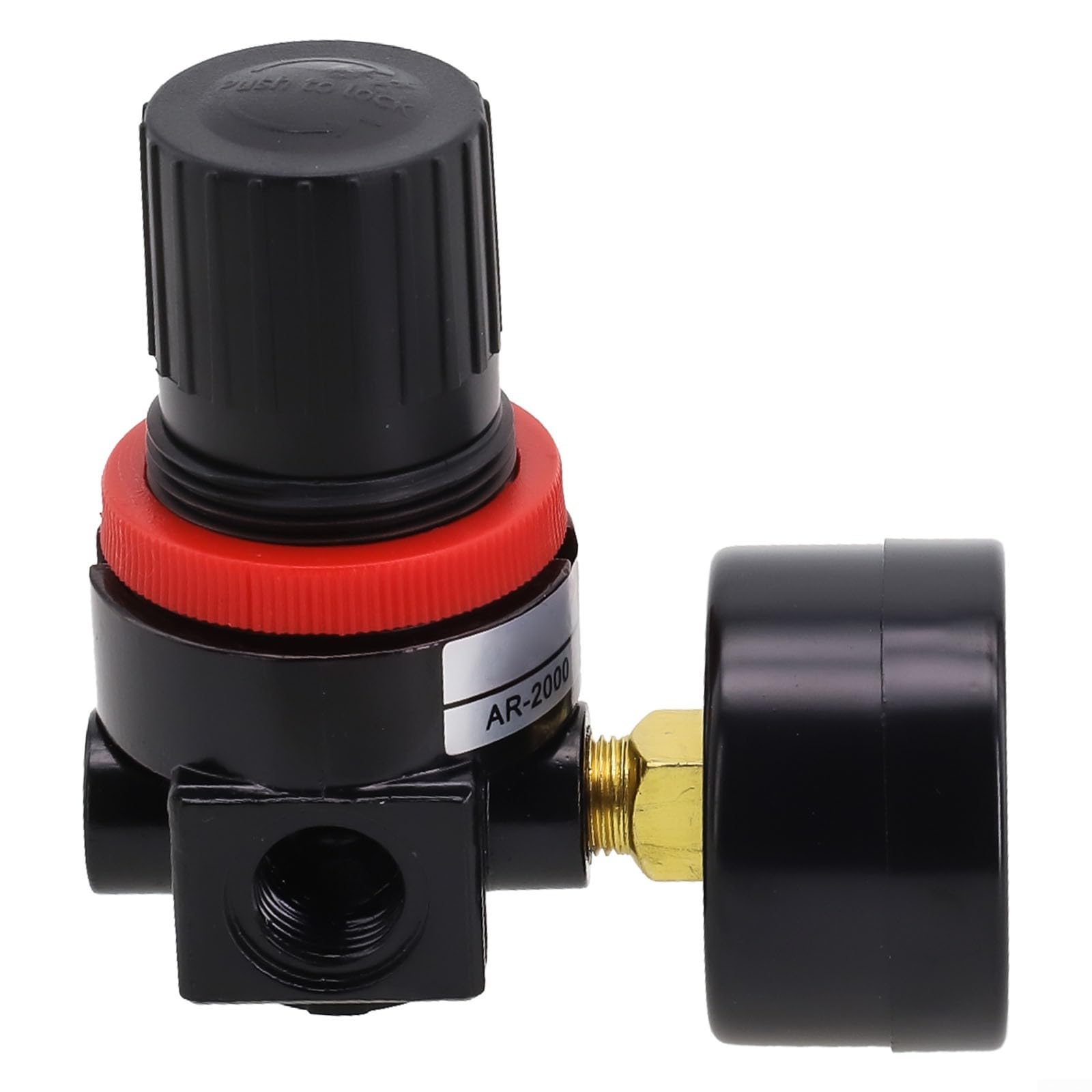 Régulateur De Pression Air 1/4" Avec Manomètre - Pour Pistolet à Peinture