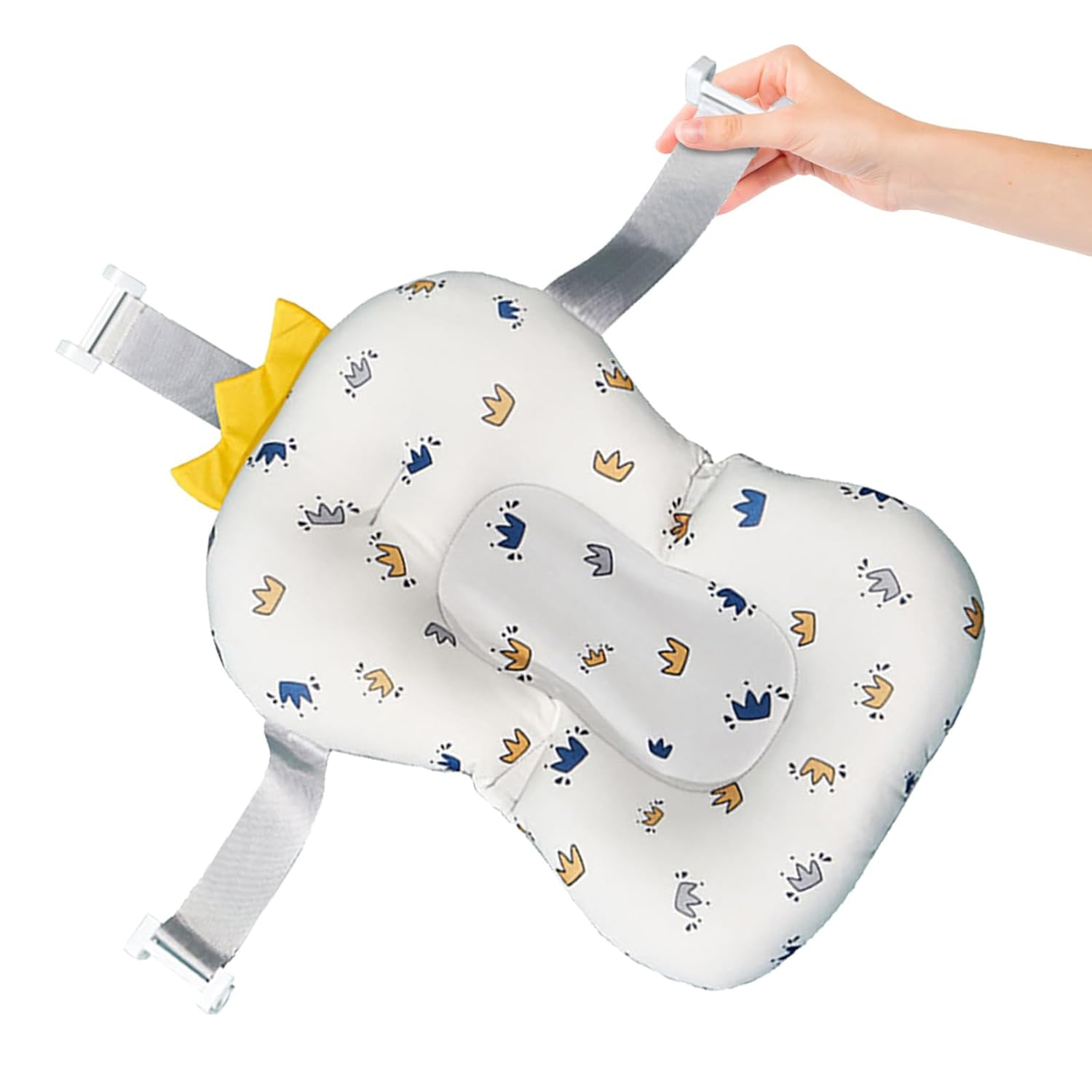 Bath Cushion Bathtub Support Mat for Sink Use Breathable Bath Seat with Head Neck Back Support for Newborns