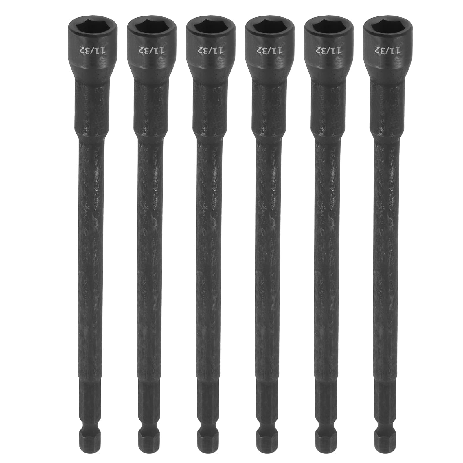 Douilles magnétiques 11/32 en acier Cr-V avec tige hexagonale de 150 mm à changement rapide