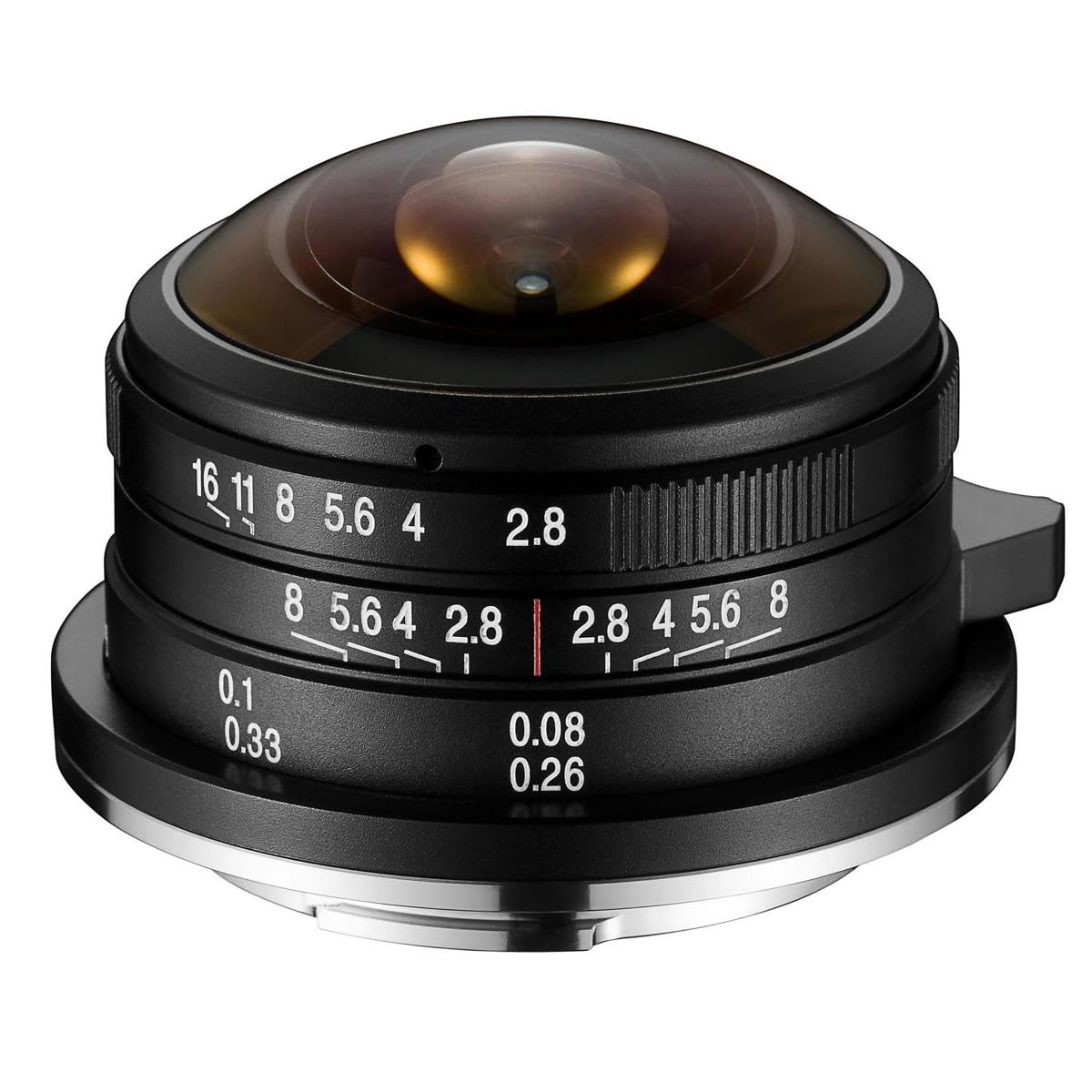 Laowa 4mm f2.8 Circular Fisheye Lens - Canon EF-M Mount - 210° Angle of View - Black